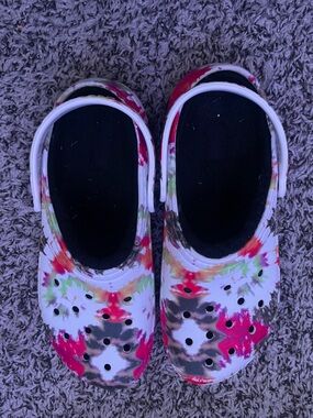 Tie-Dye crocs Shoes - White Multicolor